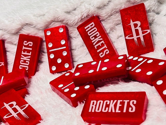 Custom Houston Rockets Double Six Dominoes