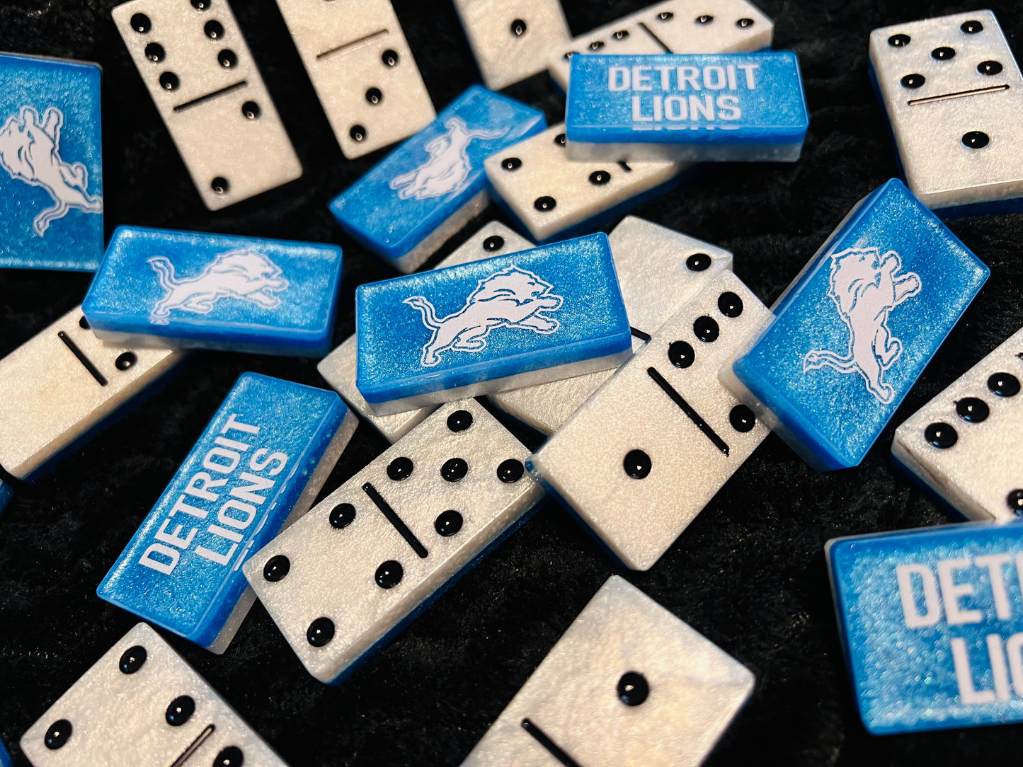 Custom Detroit Lions Double Six Dominoes