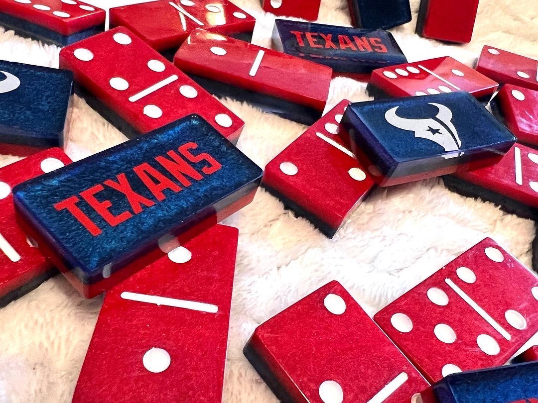 Custom Houston Texans Double Six Dominoes