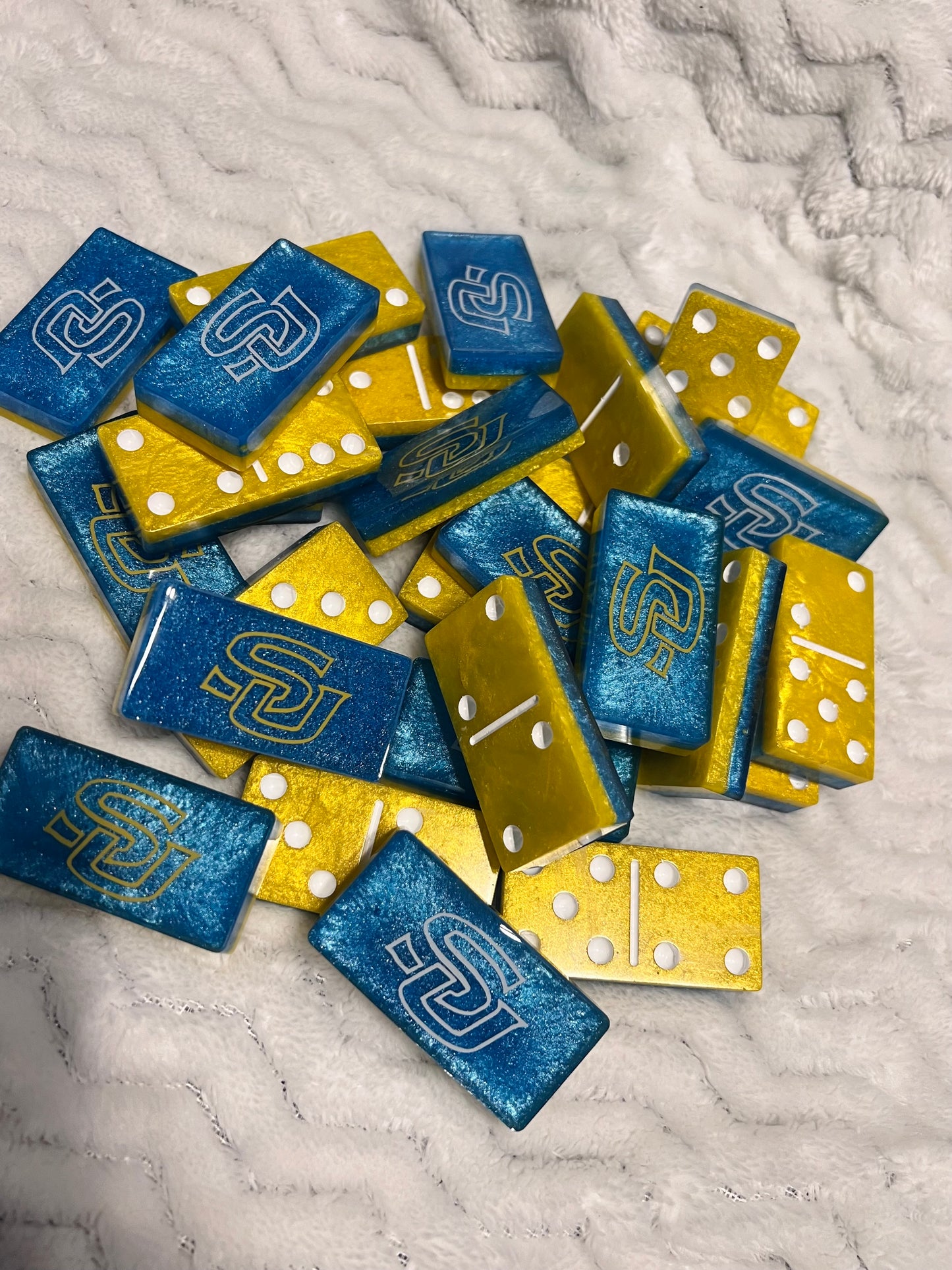 Custom Southern University Double Six Dominoes