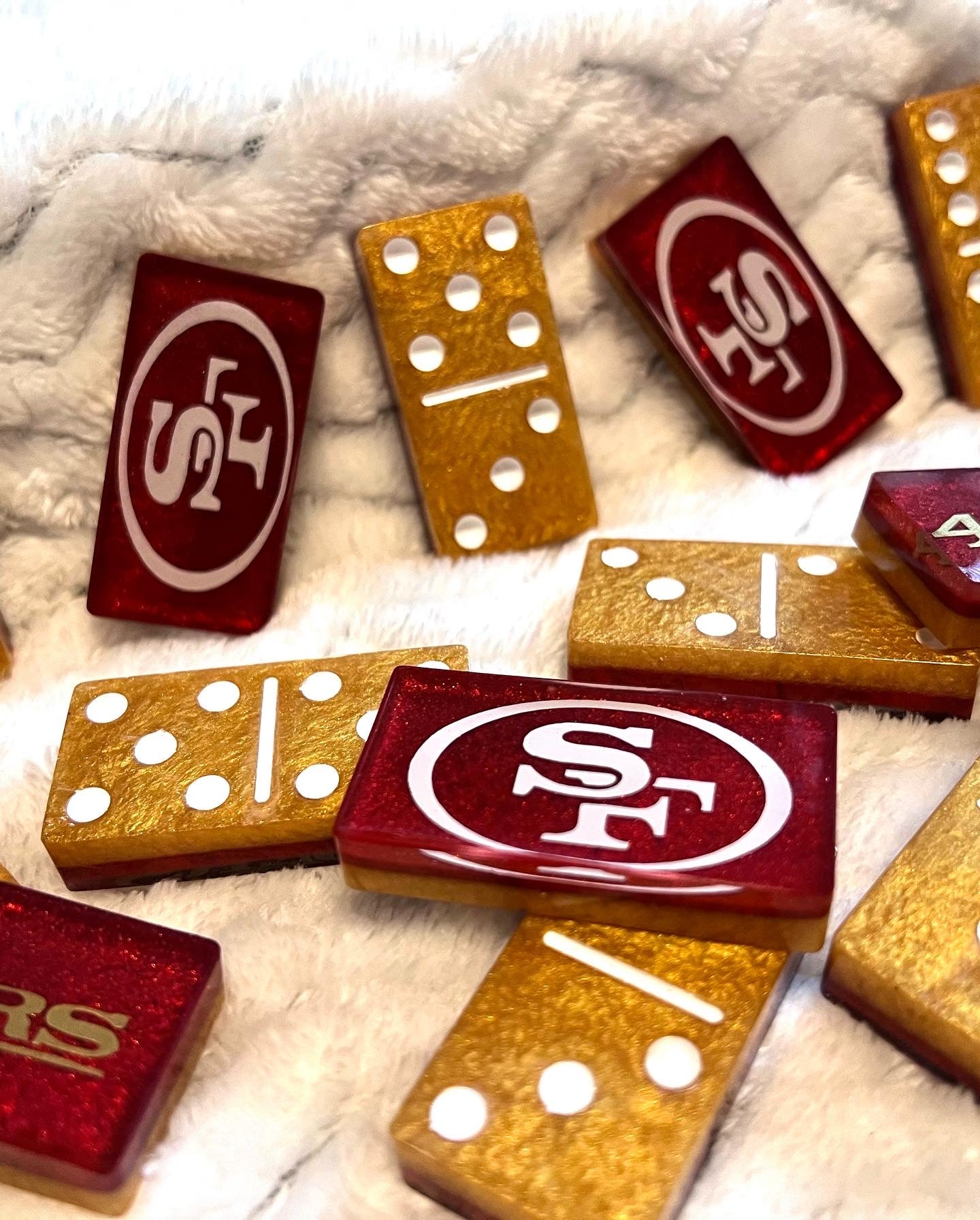 Custom San Fransico 49ers Double Six Dominoes