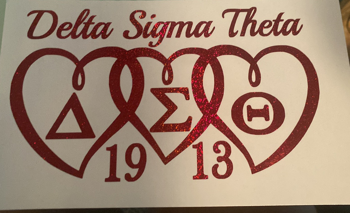 Delta Sigma Theta Car Decal