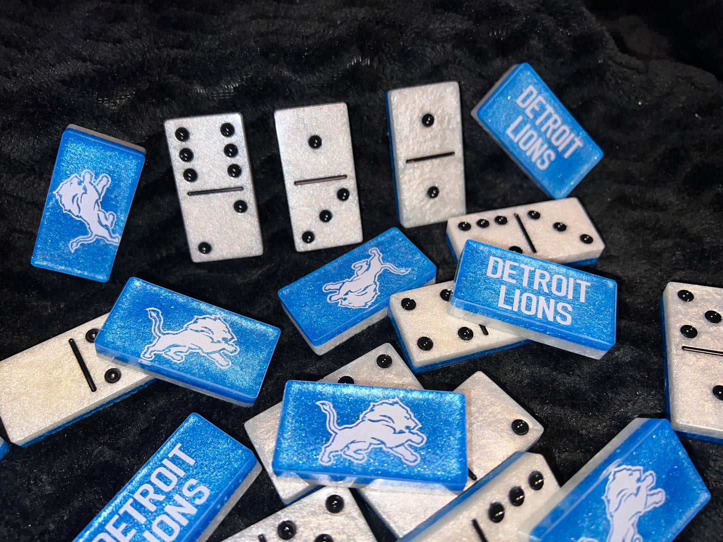 Custom Detroit Lions Double Six Dominoes