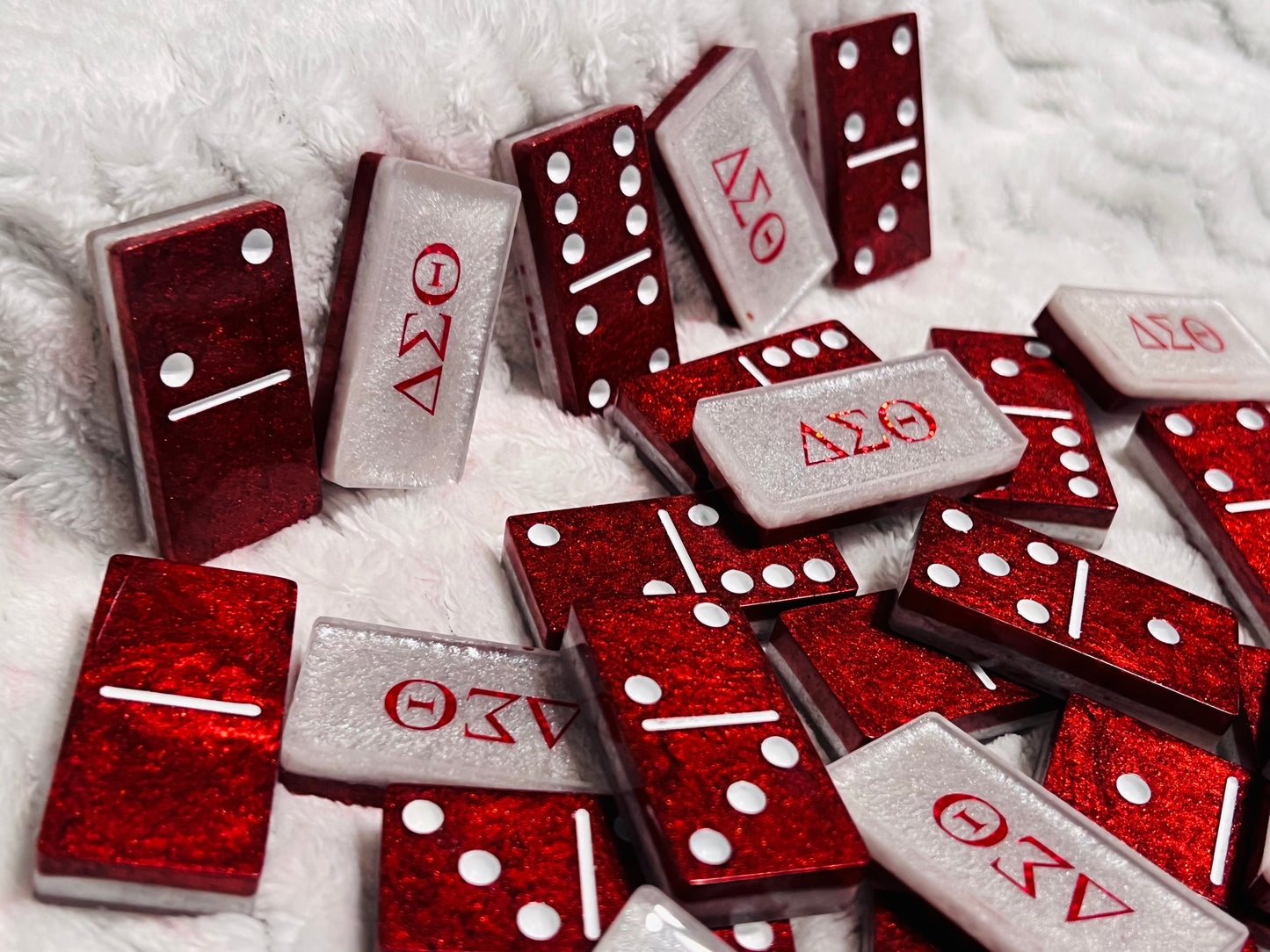 Custom Delta Sigma Theta ΔΣΘ Double six Dominoes