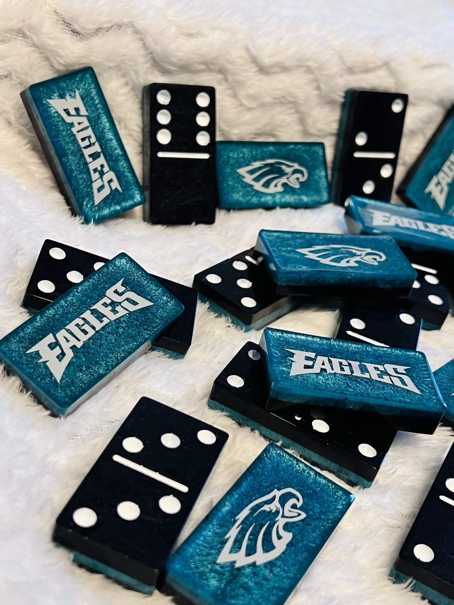 Custom Philadelphia Eagles Double Six Dominoes