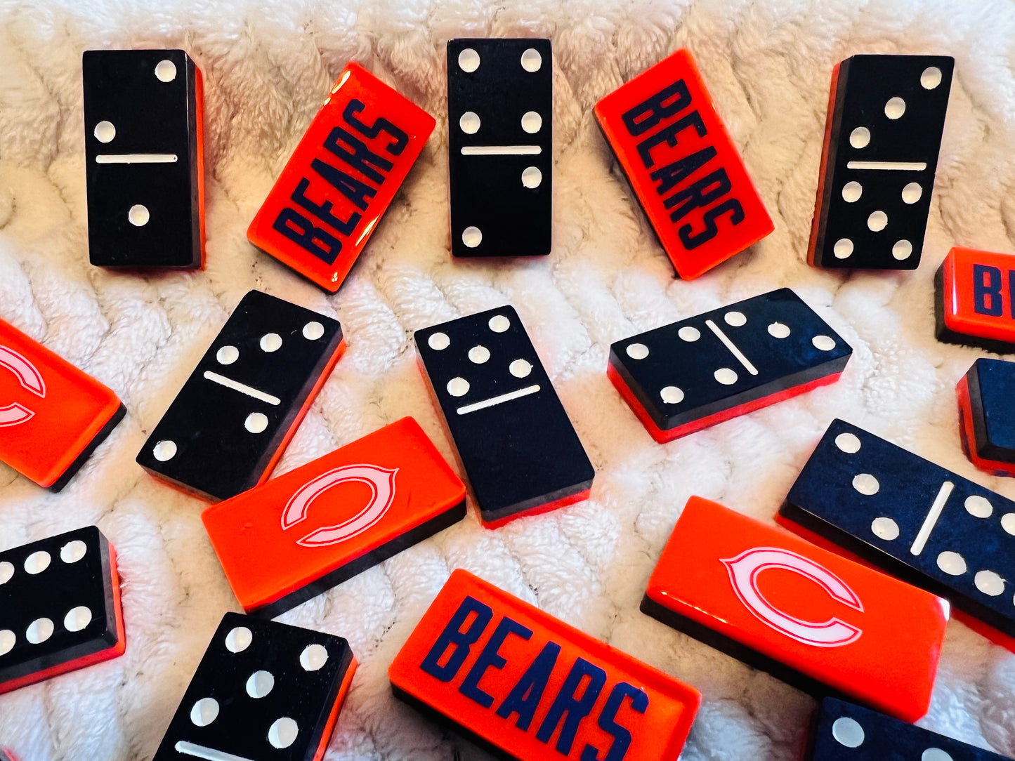 Custom Chicago Bears Double Six Dominoes