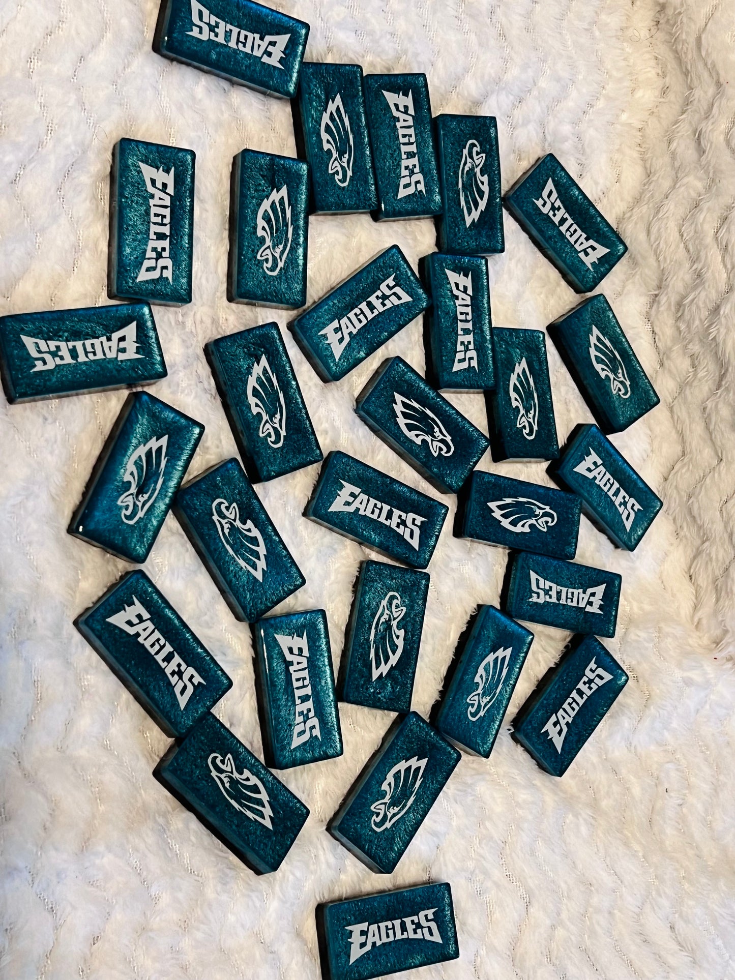 Custom Philadelphia Eagles Double Six Dominoes