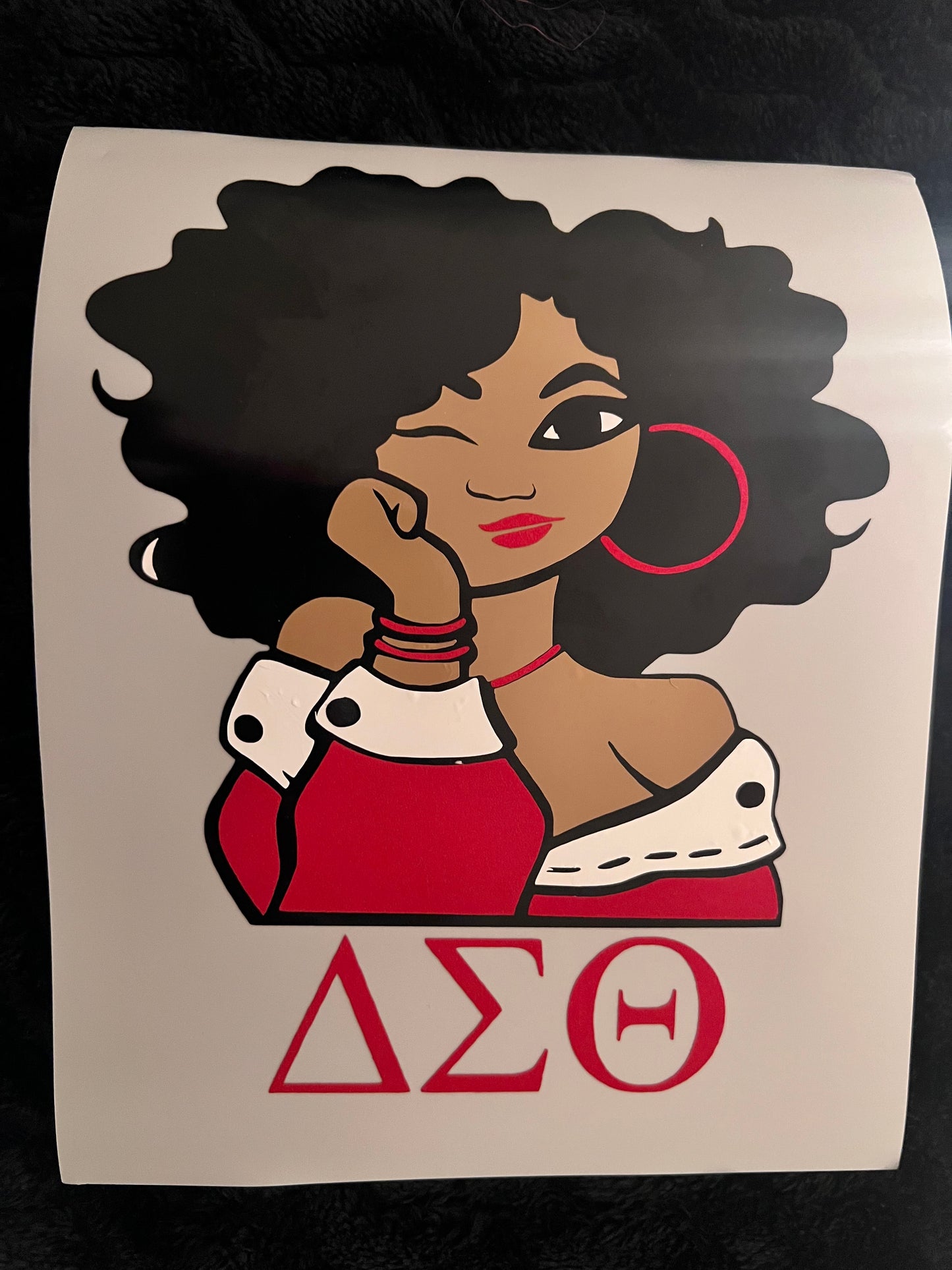 Delta Sigma Theta Car Sorority Girl Decal