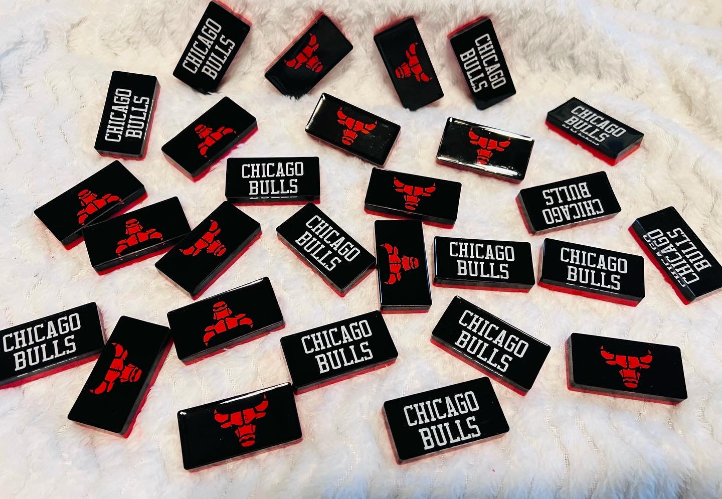 Custom Chicago Bulls Double Six Dominoes