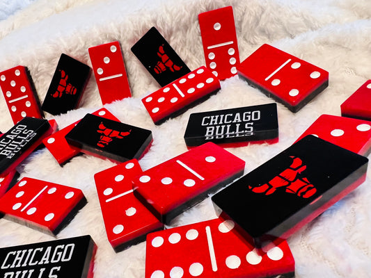 Custom Chicago Bulls Double Six Dominoes