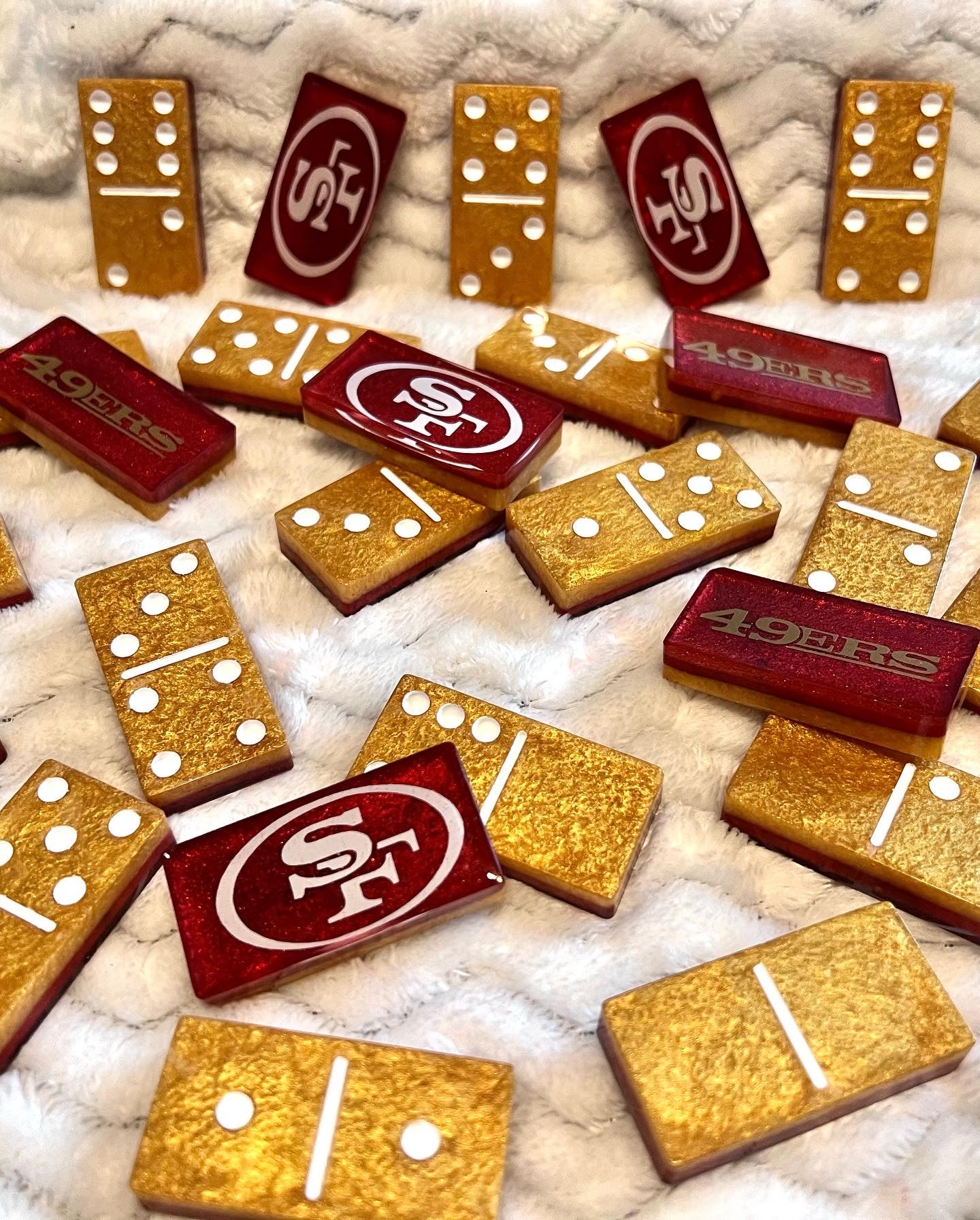 Custom San Fransico 49ers Double Six Dominoes