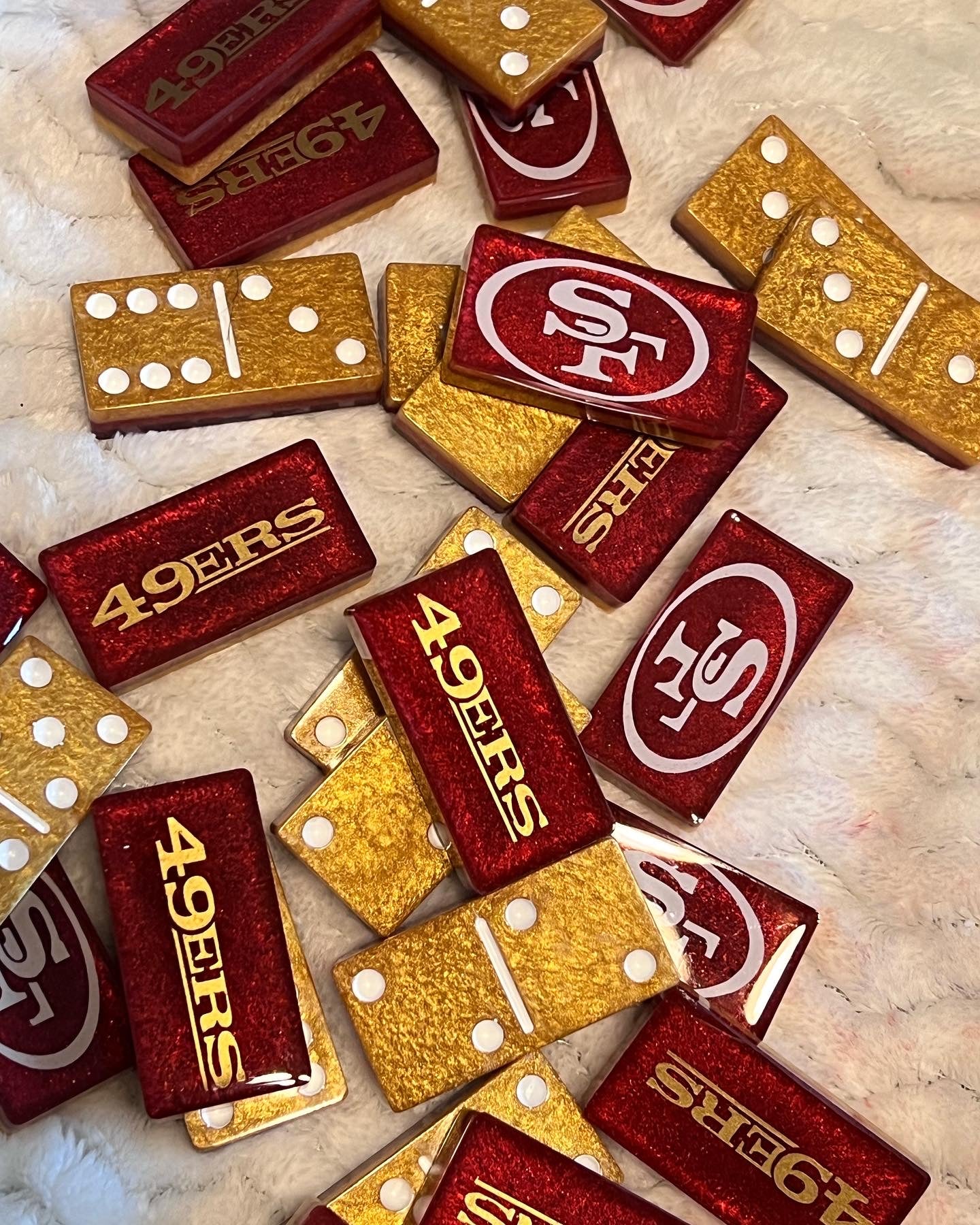 Custom San Fransico 49ers Double Six Dominoes