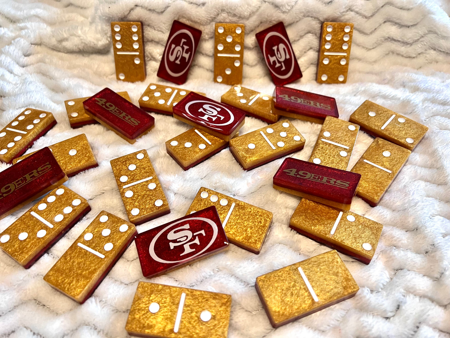 Custom San Fransico 49ers Double Six Dominoes