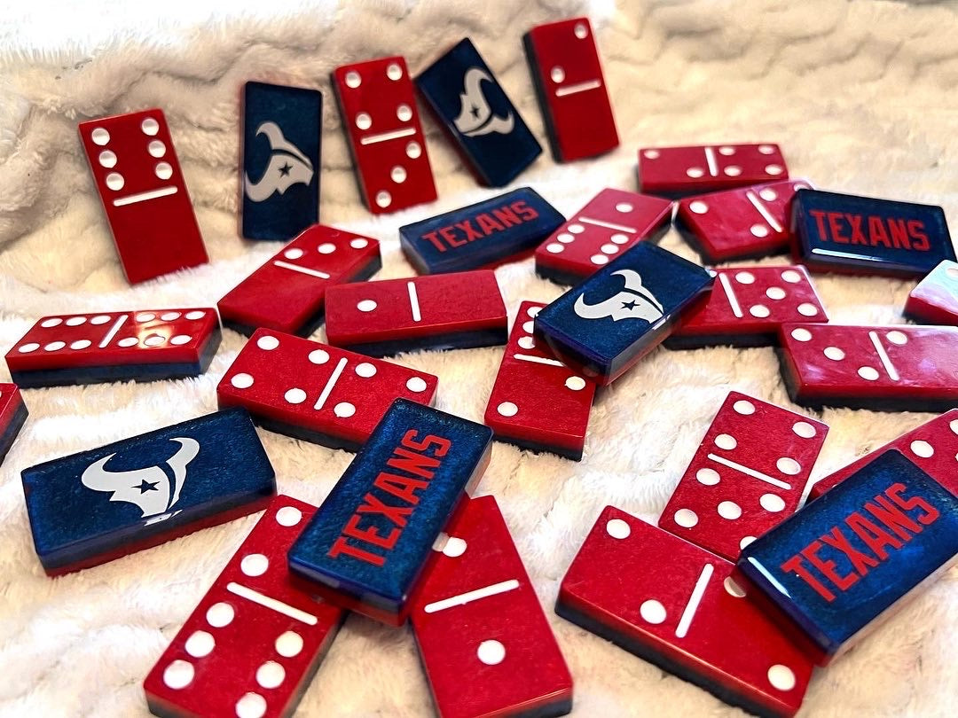 Custom Houston Texans Double Six Dominoes