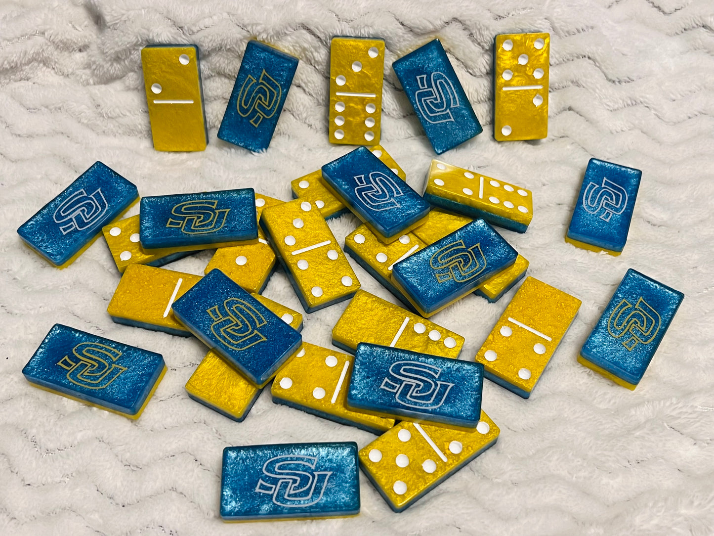 Custom Southern University Double Six Dominoes