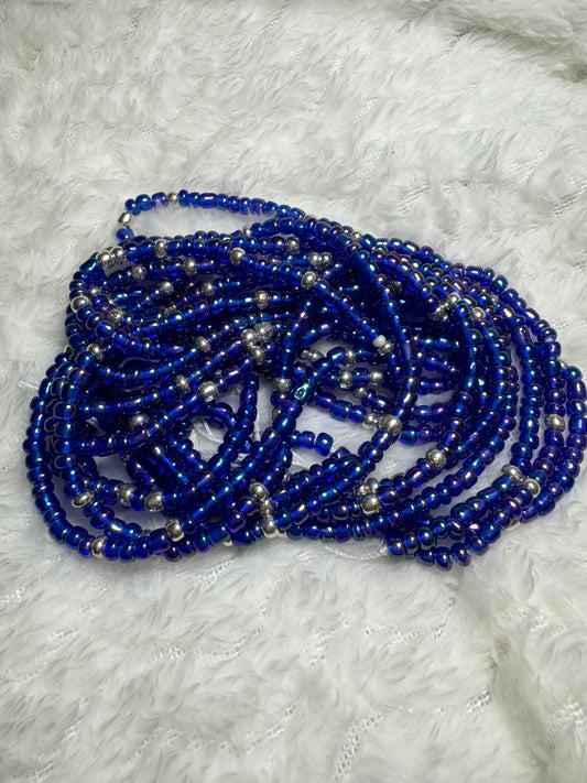 Handcrafted Seed Waist Beads- Blue