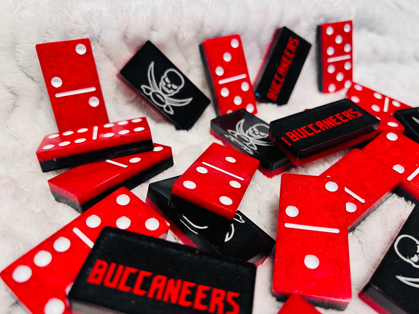 Custom Tampa Buccaneers Double Six Dominoes