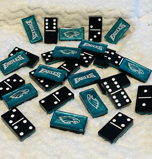 Custom Philadelphia Eagles Double Six Dominoes