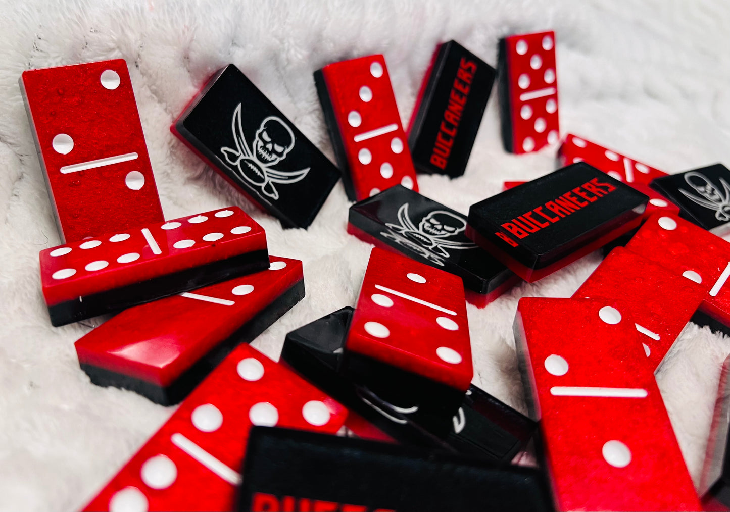 Custom Tampa Buccaneers Double Six Dominoes