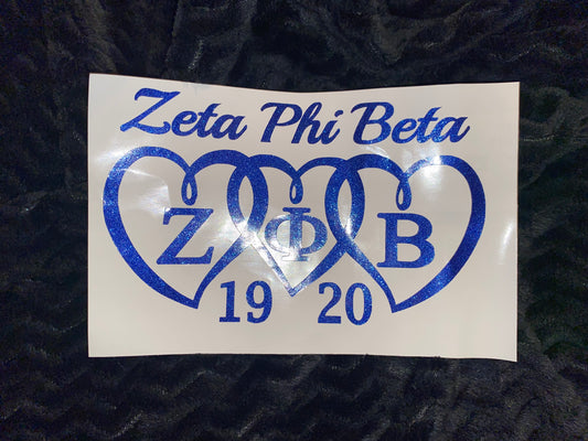 Zeta Phi Beta Car Decal