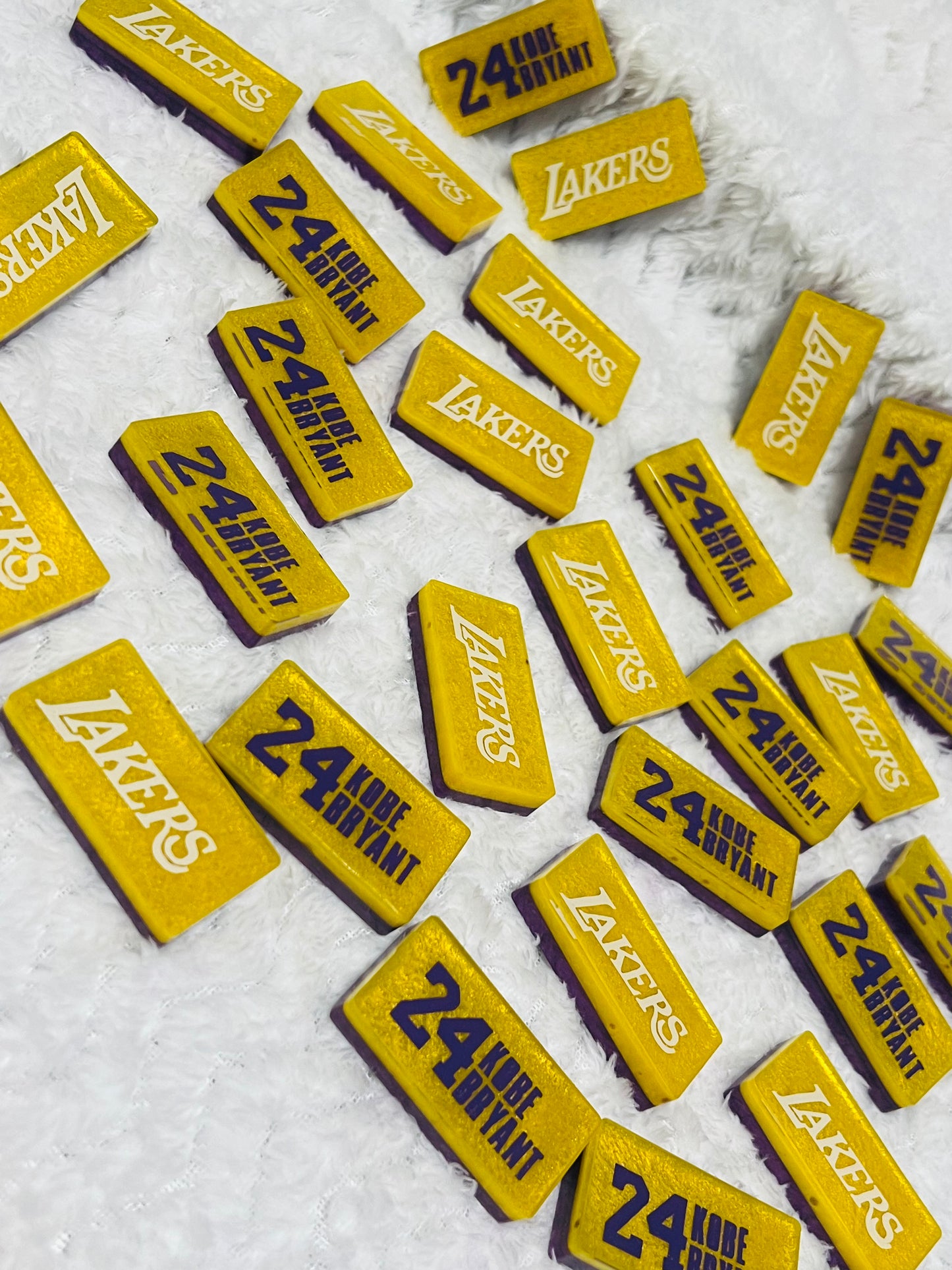 Custom Lakers Double Six Dominoes