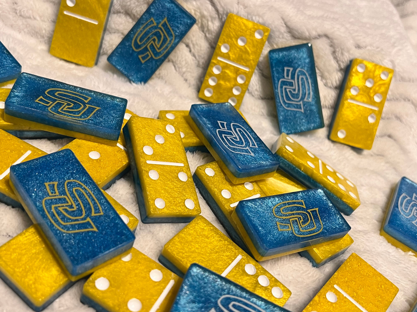 Custom Southern University Double Six Dominoes