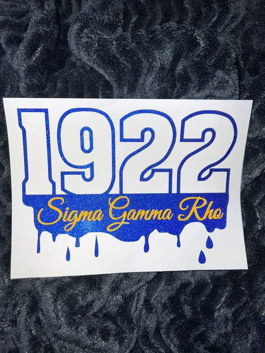 Sigma Gamma Rho Car Decal