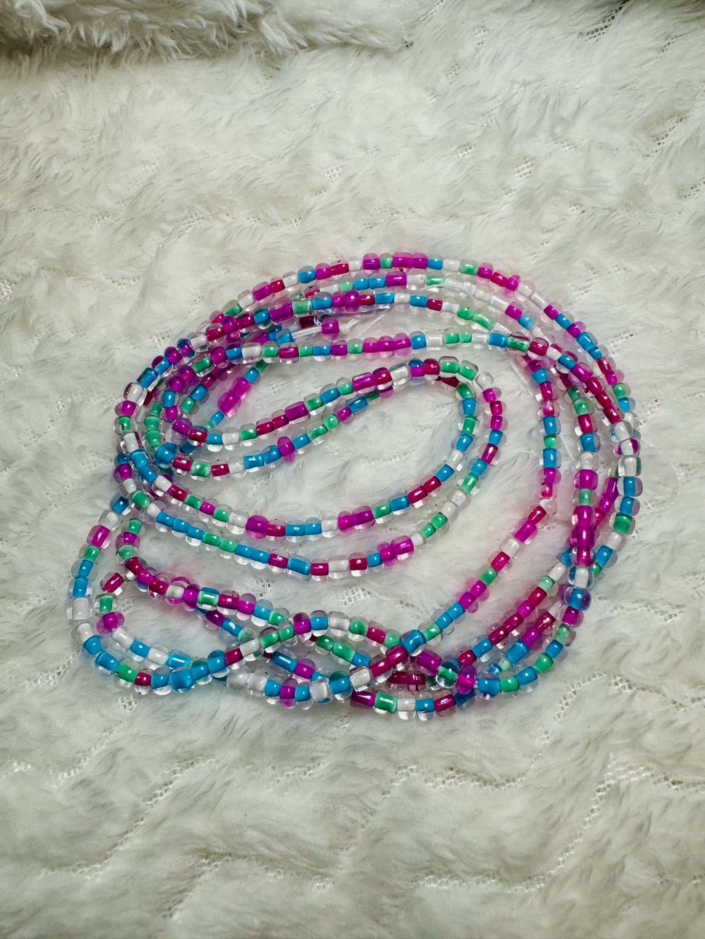 Handcrafted Seed Waist Beads- Multicolor